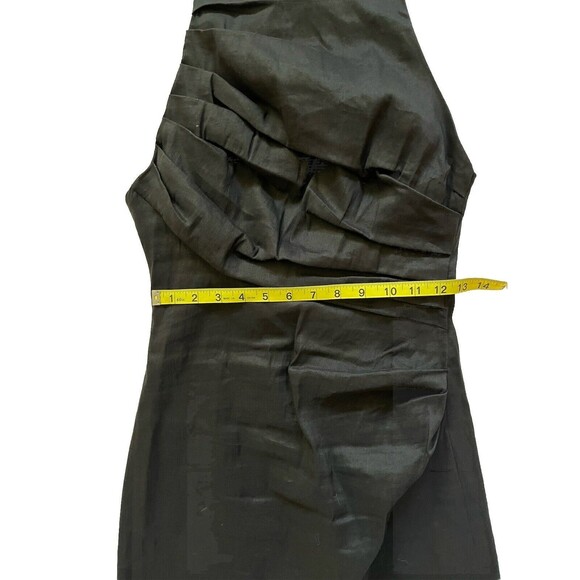Zara‎ Draped Linen Blend Mini Dress Black, Backless, SZ M Excellent Condition - Picture 6 of 12